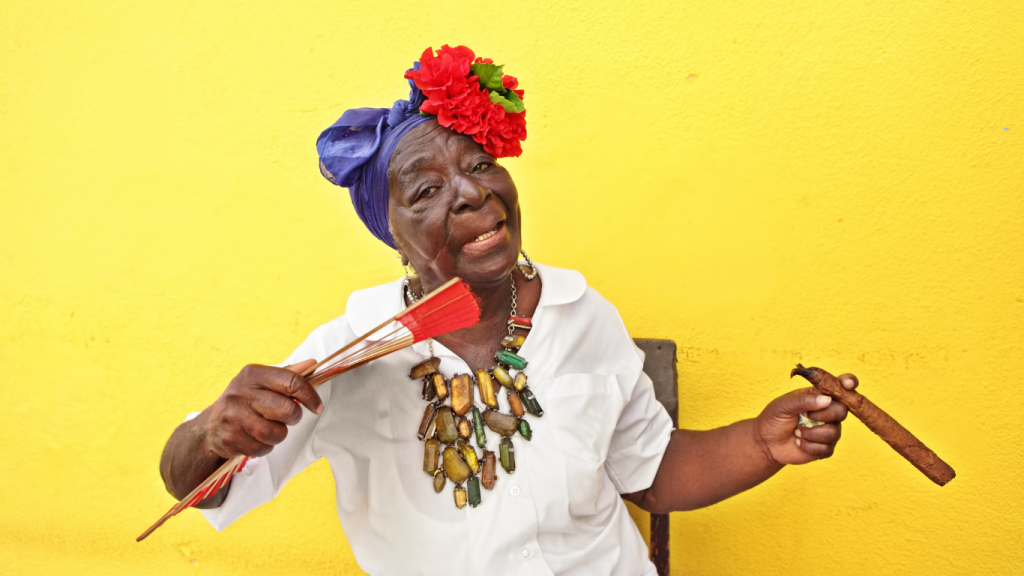 Cuban woman with cigar Havana, Cuba